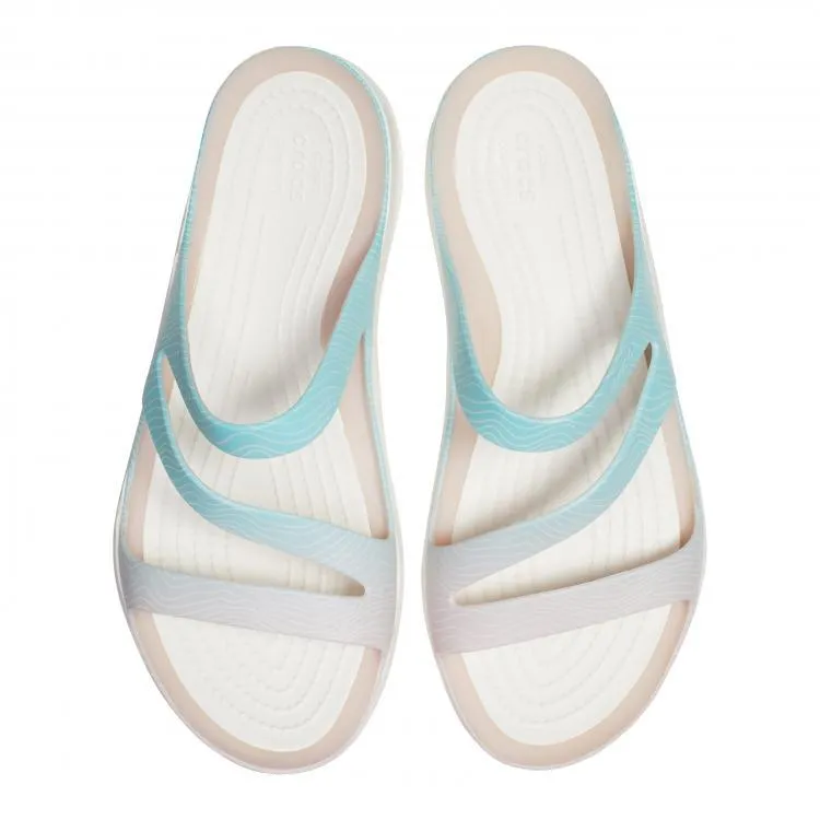 כפכף בשילוב רצועות בצבע לבן/טורקיז Crocs Swiftwater Seasonal 205637-4IS