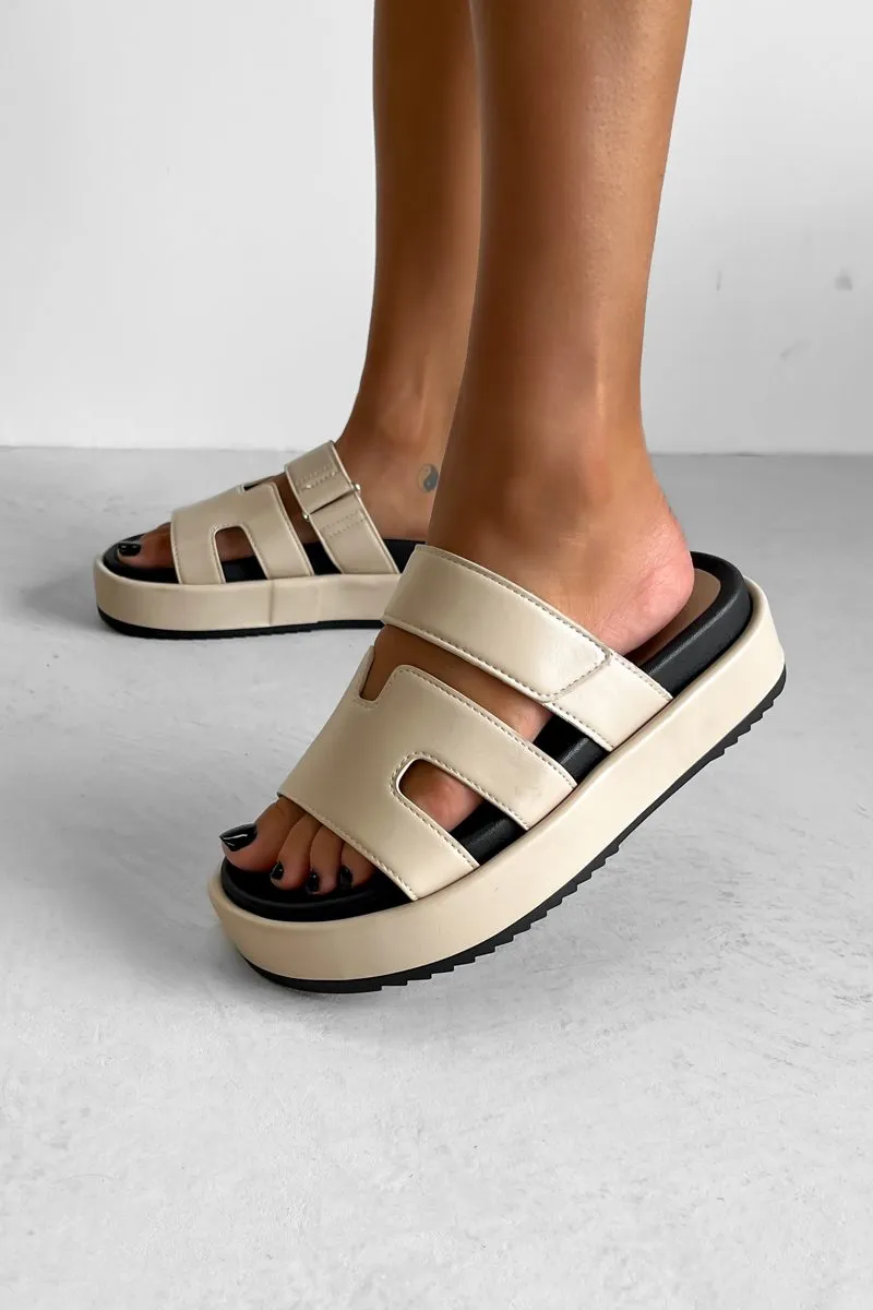 AMARI Chunky Gladiator Strap Sandal - Nude