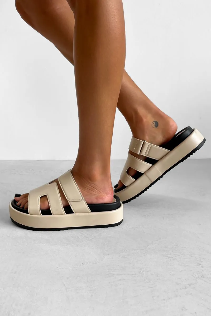 AMARI Chunky Gladiator Strap Sandal - Nude