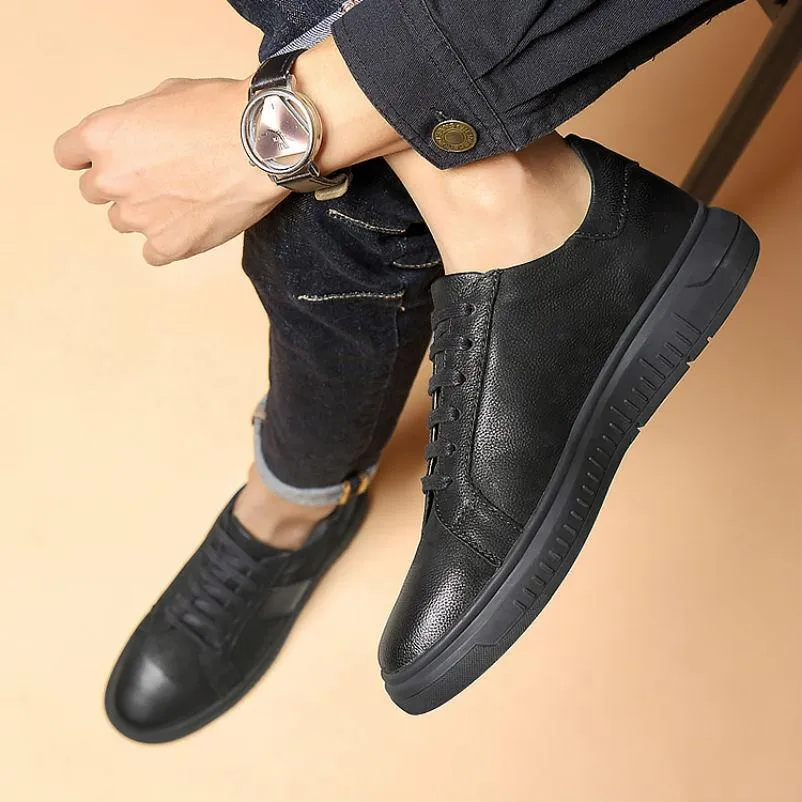 Angelo Ricci™ Fashion Leather Breathable Sneakers