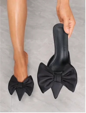 Black Bow Mules