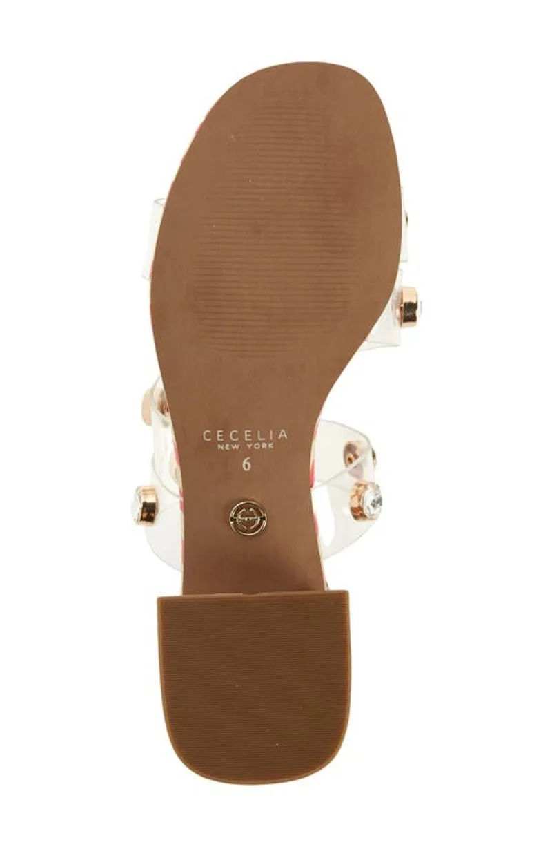 Cecelia New York Sandals Women London Red Heart Slip On Open Toe Slides Sandals