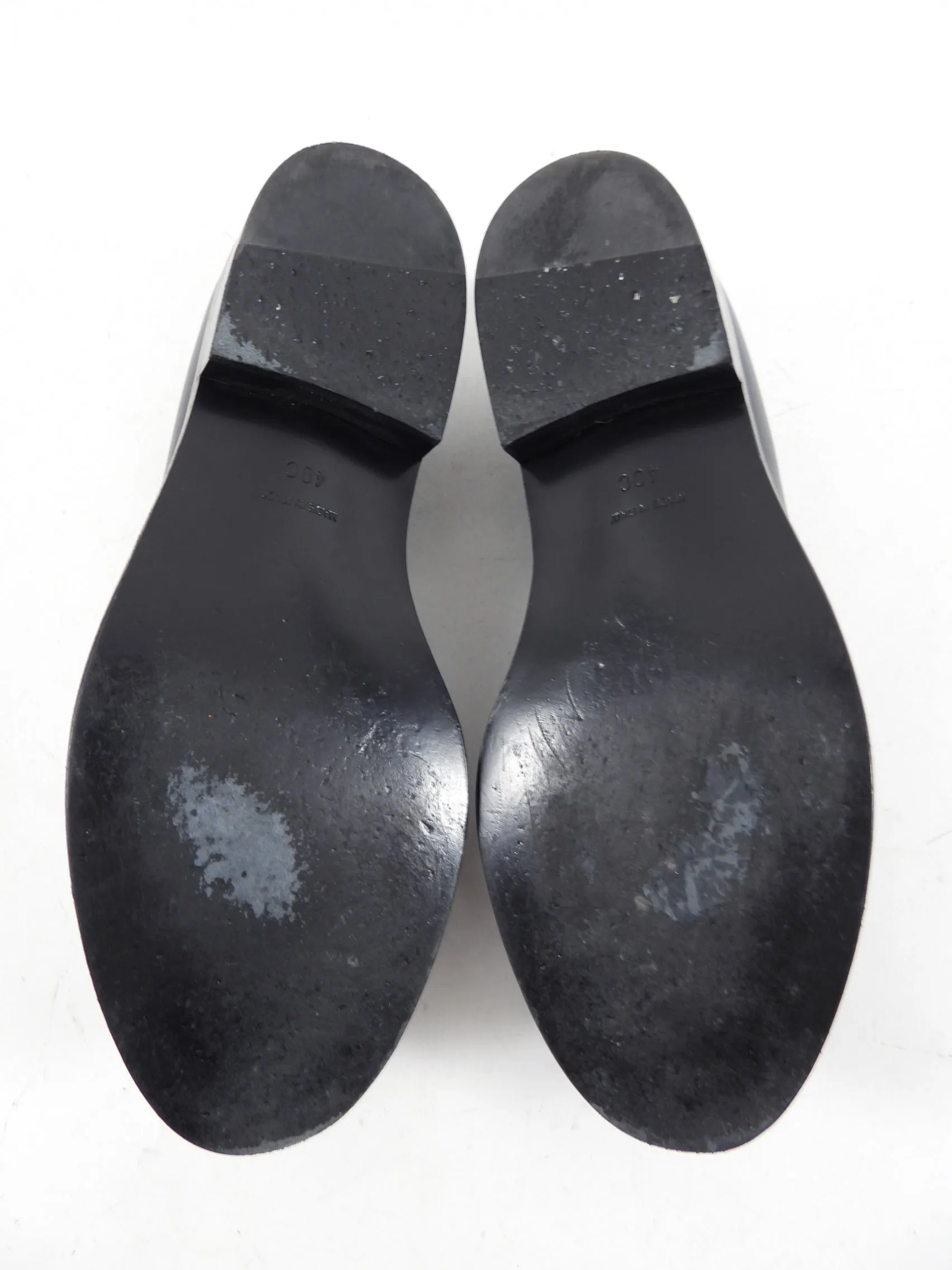 Chanel Black Leather Quilted CC Loafers - 40