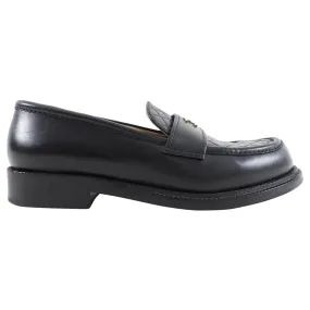 Chanel Black Leather Quilted CC Loafers - 40