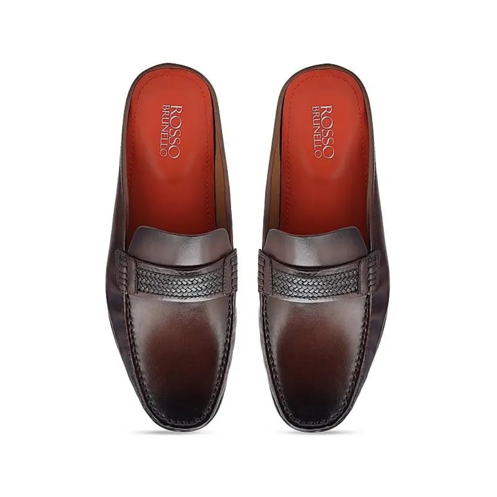 Coffee Leather Mules