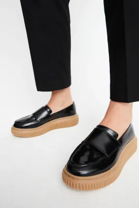 CONTOUR | POLIDO LEATHER LOAFERS - BLACK