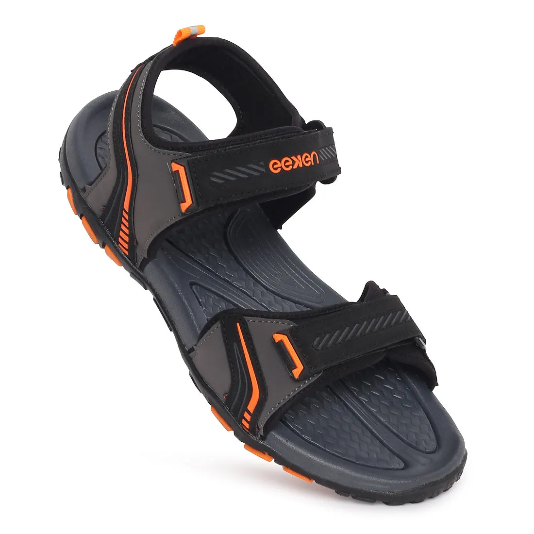 Eeken ESDGO4507S Black Stylish Lightweight Dailywear Sports Sandals For Men