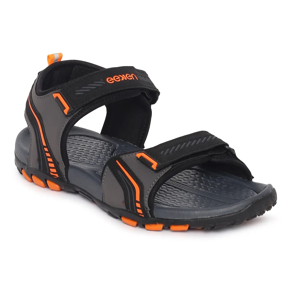 Eeken ESDGO4507S Black Stylish Lightweight Dailywear Sports Sandals For Men