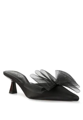 Elegance Unveiled Organza Bow Mules