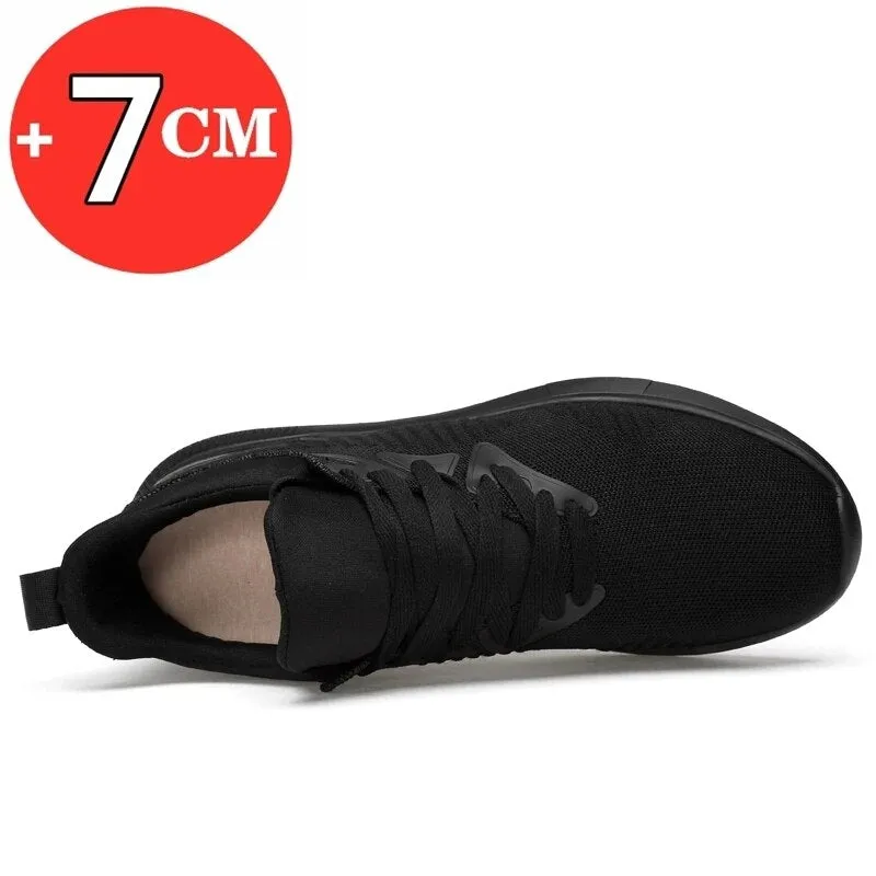 Elevator Breathable AirMesh Sport Athletic Sneakers Tall Heightening Increase Boost Height 7cm