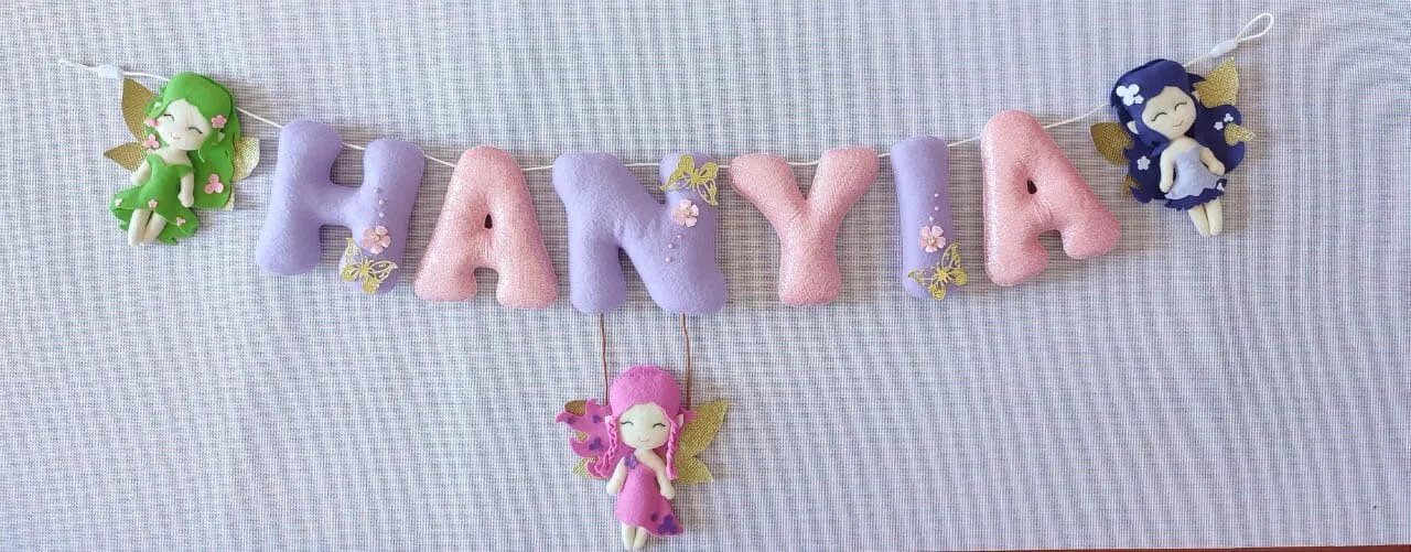 Fairy theme name garland