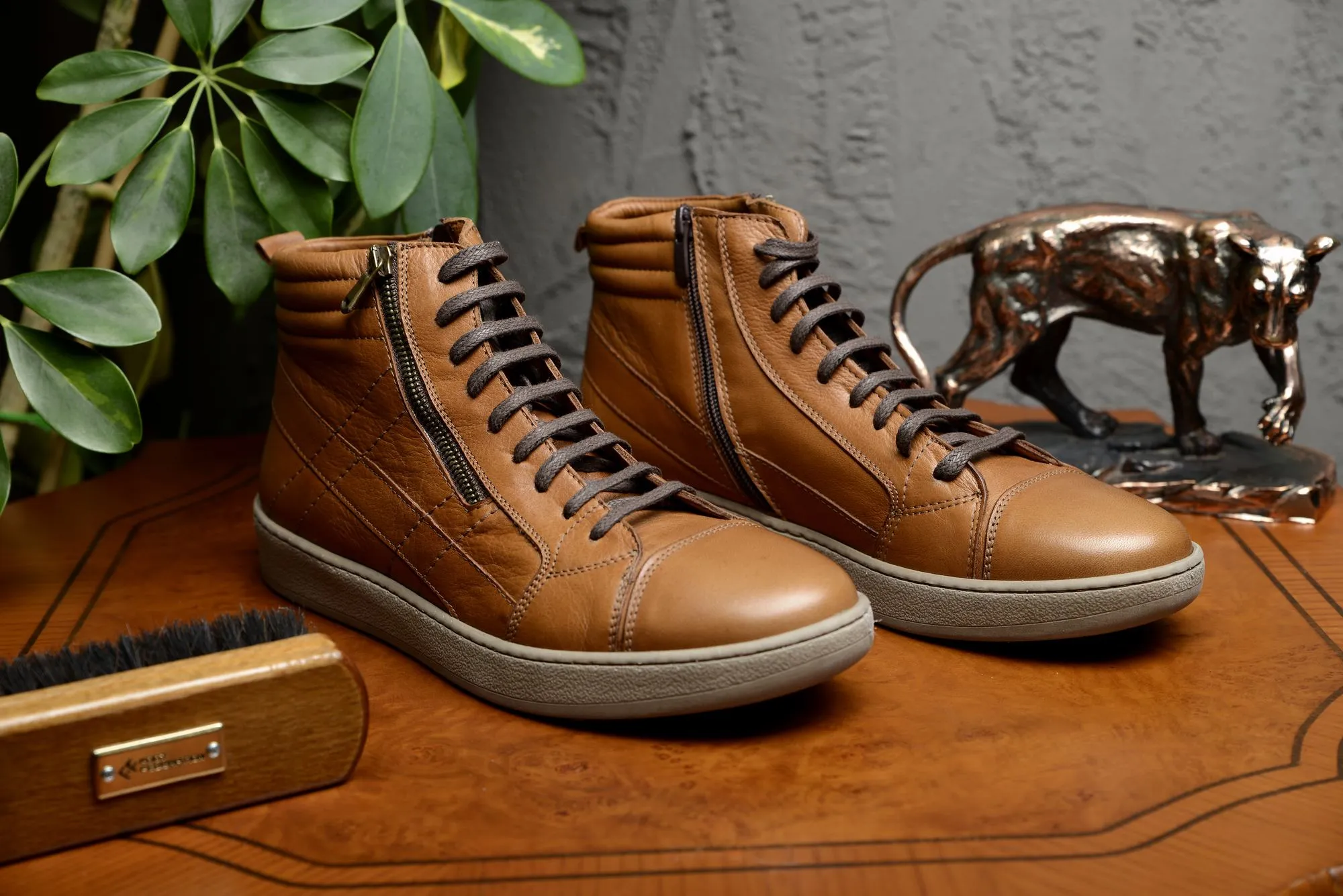 FOOT FEDERATION SNEAKER MID-TOP MENS BOOT TOBACCO