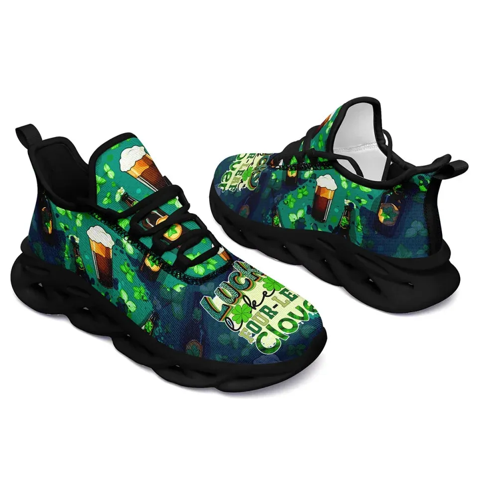 Gift Ideas,Personalized Clover Charm Sneakers, Custom St. Patrick's Day Green Shoes for Men and Women