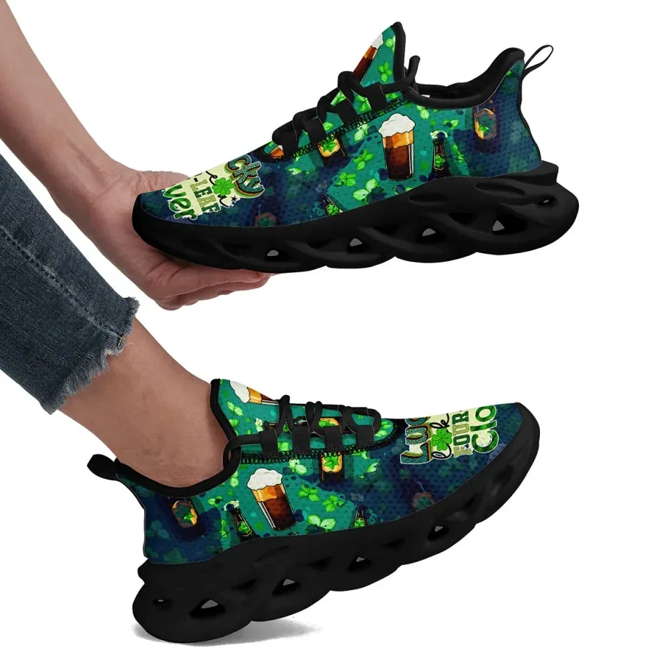 Gift Ideas,Personalized Clover Charm Sneakers, Custom St. Patrick's Day Green Shoes for Men and Women