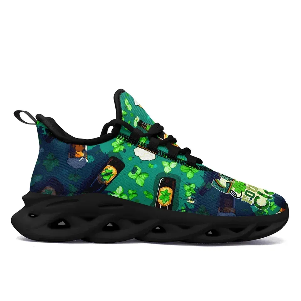 Gift Ideas,Personalized Clover Charm Sneakers, Custom St. Patrick's Day Green Shoes for Men and Women