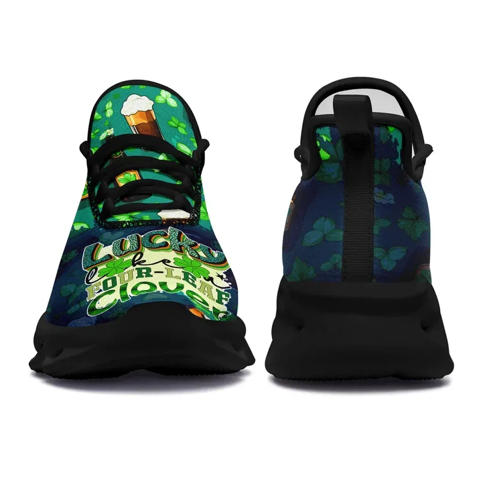 Gift Ideas,Personalized Clover Charm Sneakers, Custom St. Patrick's Day Green Shoes for Men and Women