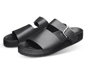 Hermes Izmir Men's Classic Sandal Black