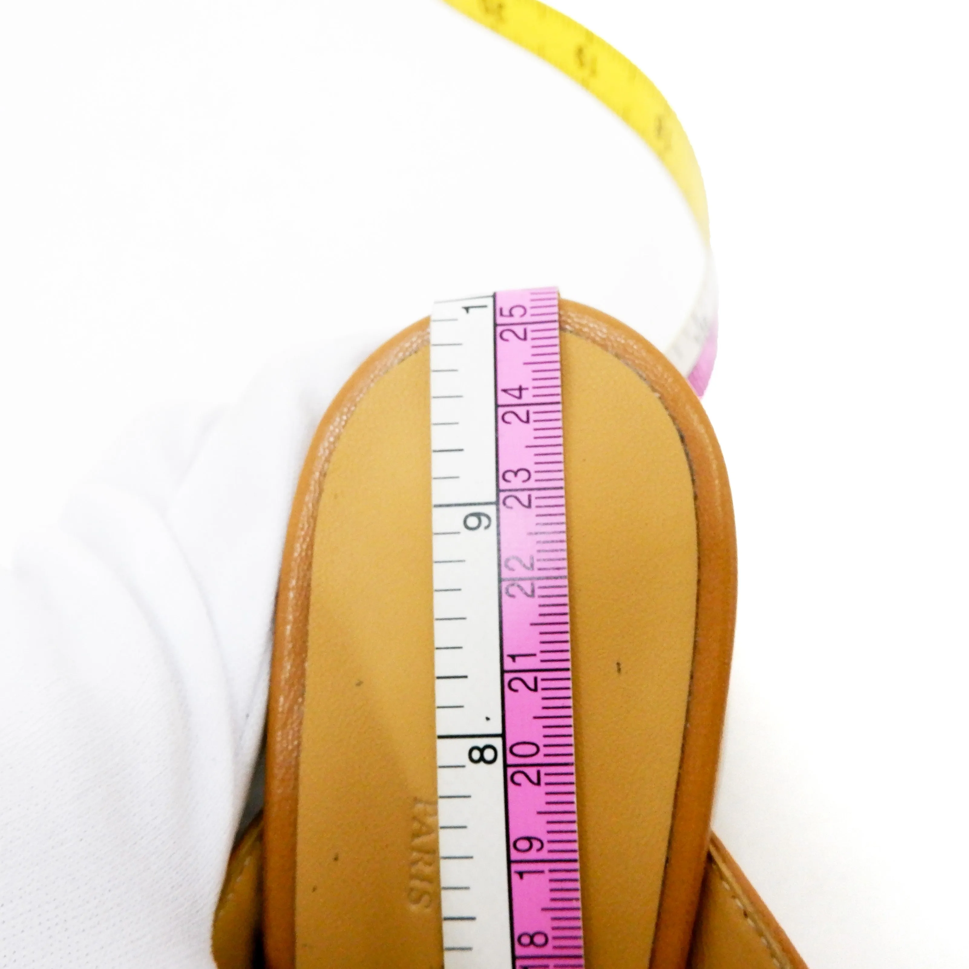 Hermes Mule Femme Gisele 60 Naturel Chevre GHW
