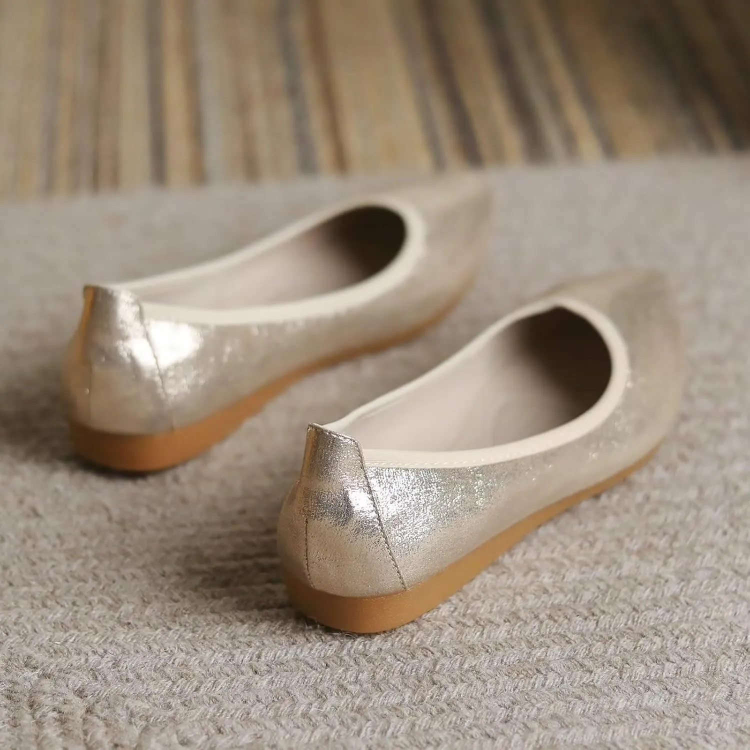 INEELUYI Soft Ballets Flats for Women Pointy Toe Comfortable Dress Ballerina Flats Shoes