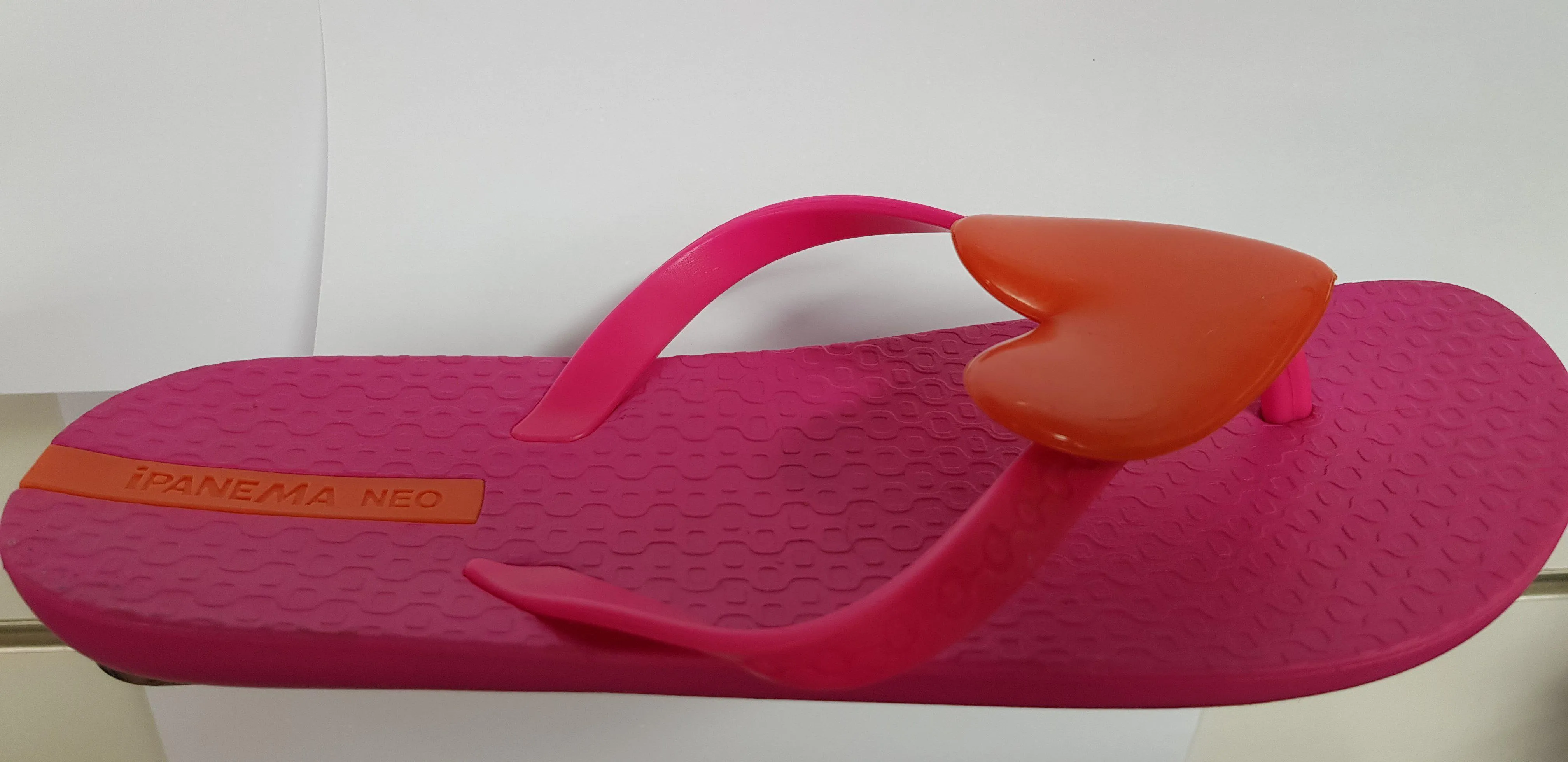Ipanema Pink Flipflops with Orange heart Flip Flop Sandal