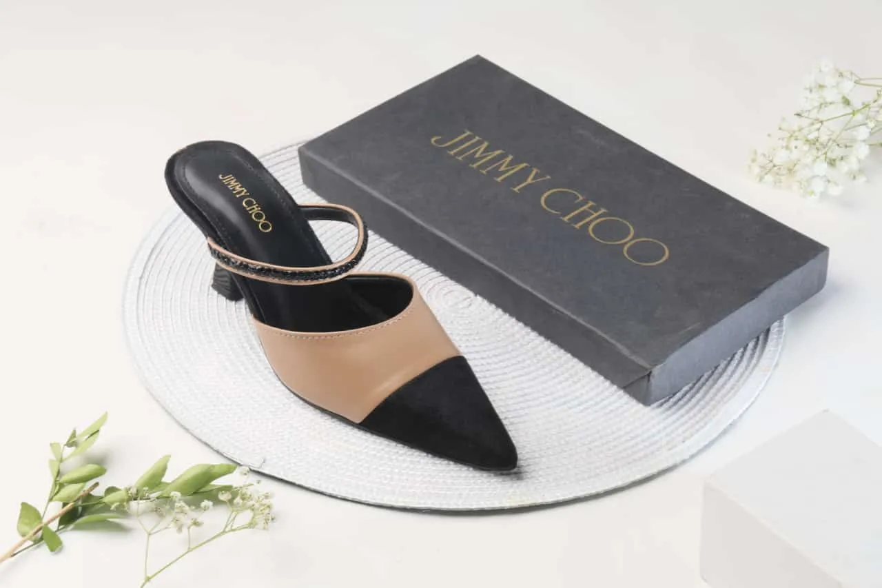 JIMMY CHOO WOMEN KITTEN HEEL - BEIGE