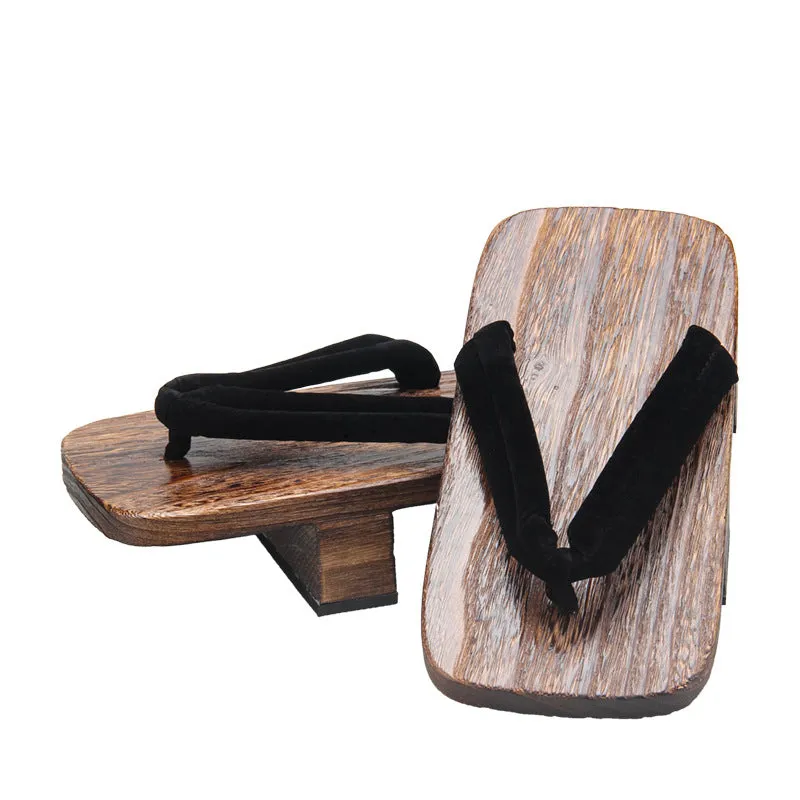 Kimono Wooden Sandals 【Classic Black】