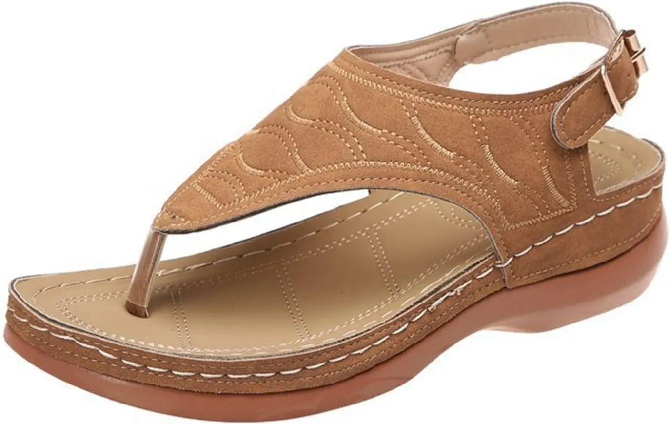 Ladmiple Summer Sandals For Women 2023 Trendy Dressy Orthotic Flip Flops Slip On Orthopedic Slippers with Arch Support