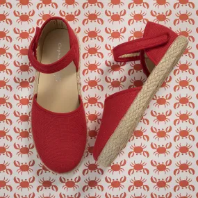 Linen Classic Espadrille Red
