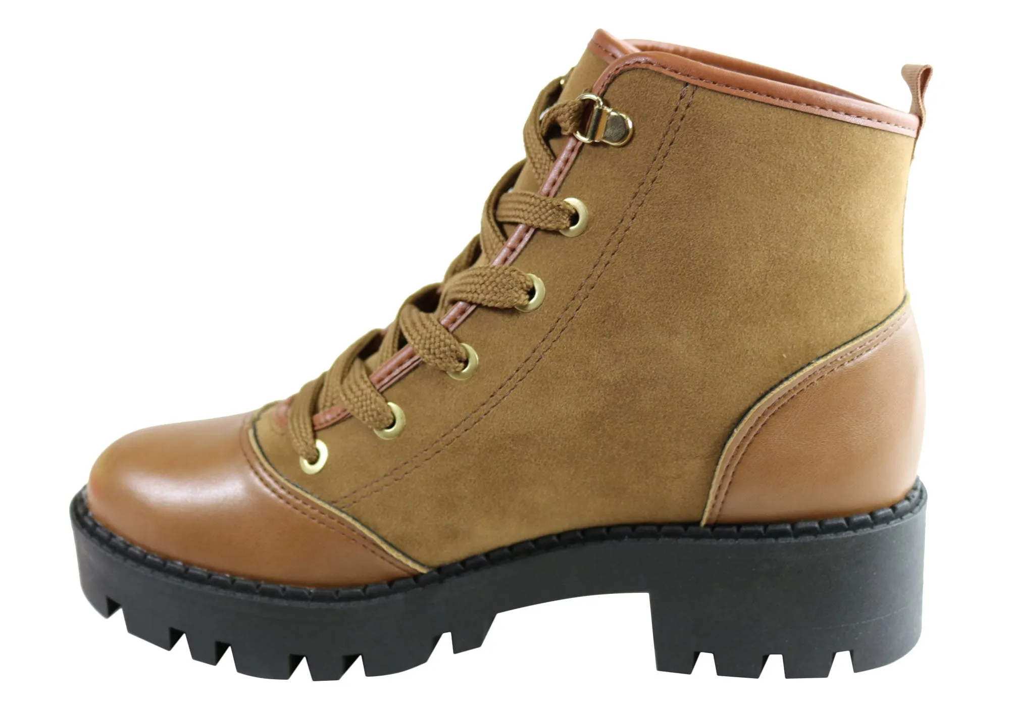 Moleca Lunar Womens Comfortable Lace Up Fashion Ankle Boots