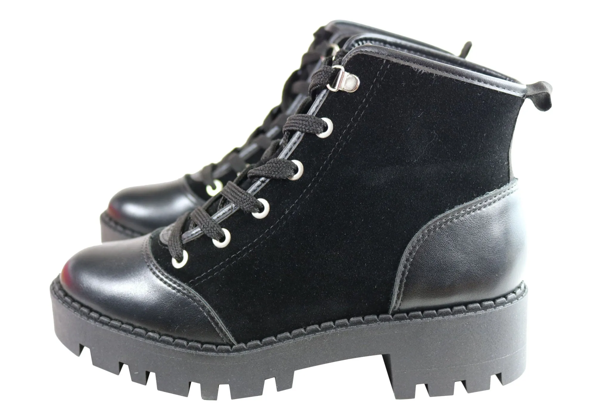 Moleca Lunar Womens Comfortable Lace Up Fashion Ankle Boots