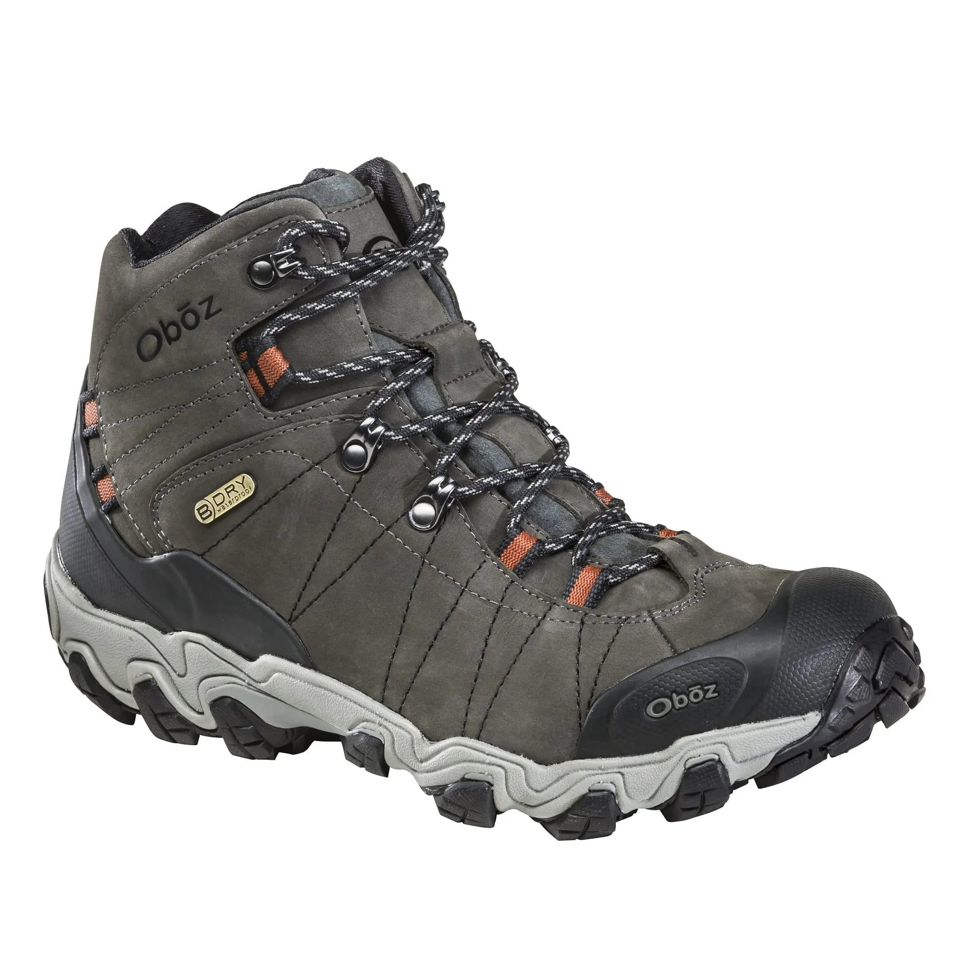 Oboz Men's Bridger Mid Waterproof Hiking Boots- Raven