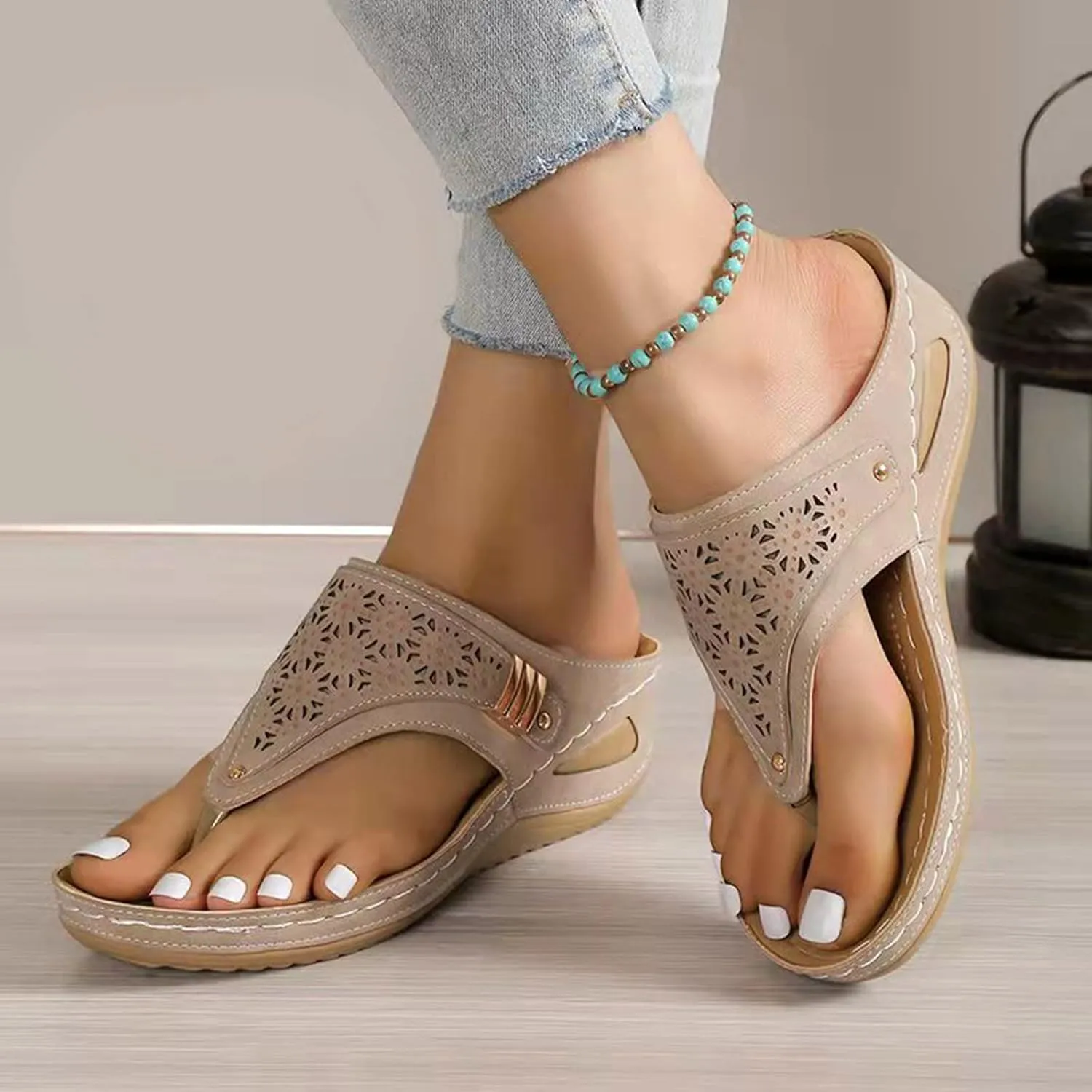 Orthopedic Sandals for Women Arch Support Wild Womens Comfortable Walking Sandals Orthopedic Flats Wide Sandals Women Comfortable Dressy Silver Womens Slip N Walking Shoes Womens Heel Sandals