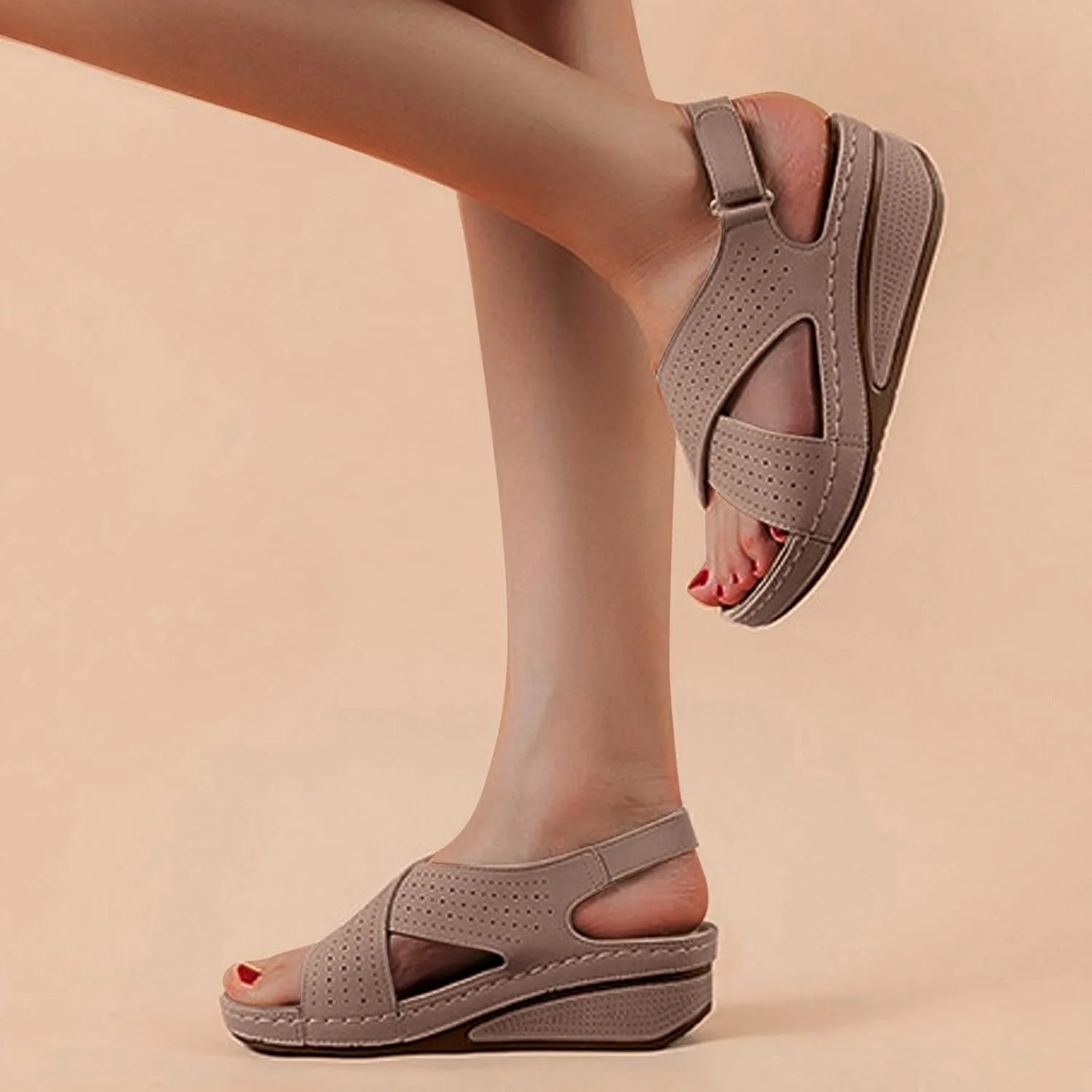 Orthopedic Sandals for Women Arch Support Wild Womens Comfortable Walking Sandals Orthopedic Flats Wide Sandals Women Comfortable Dressy Silver Womens Slip N Walking Shoes Womens Heel Sandals