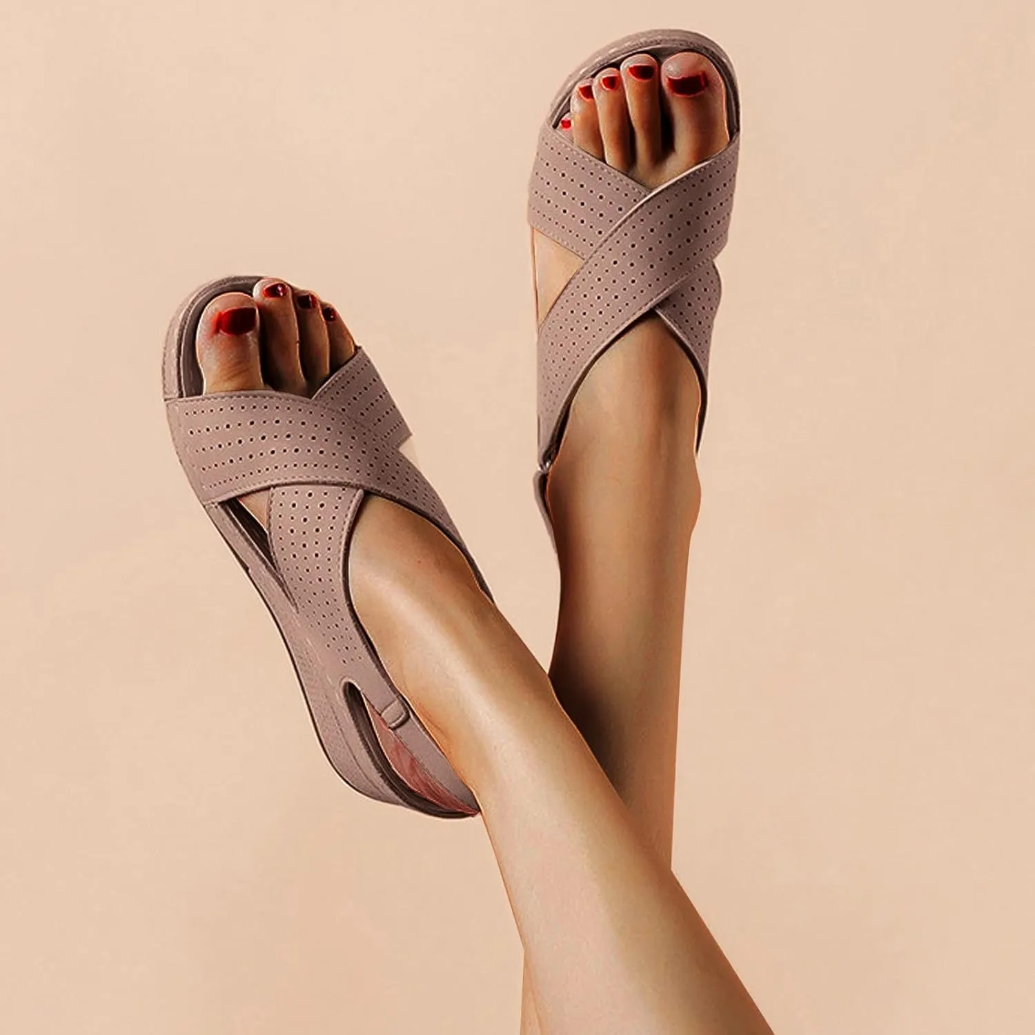 Orthopedic Sandals for Women Arch Support Wild Womens Comfortable Walking Sandals Orthopedic Flats Wide Sandals Women Comfortable Dressy Silver Womens Slip N Walking Shoes Womens Heel Sandals