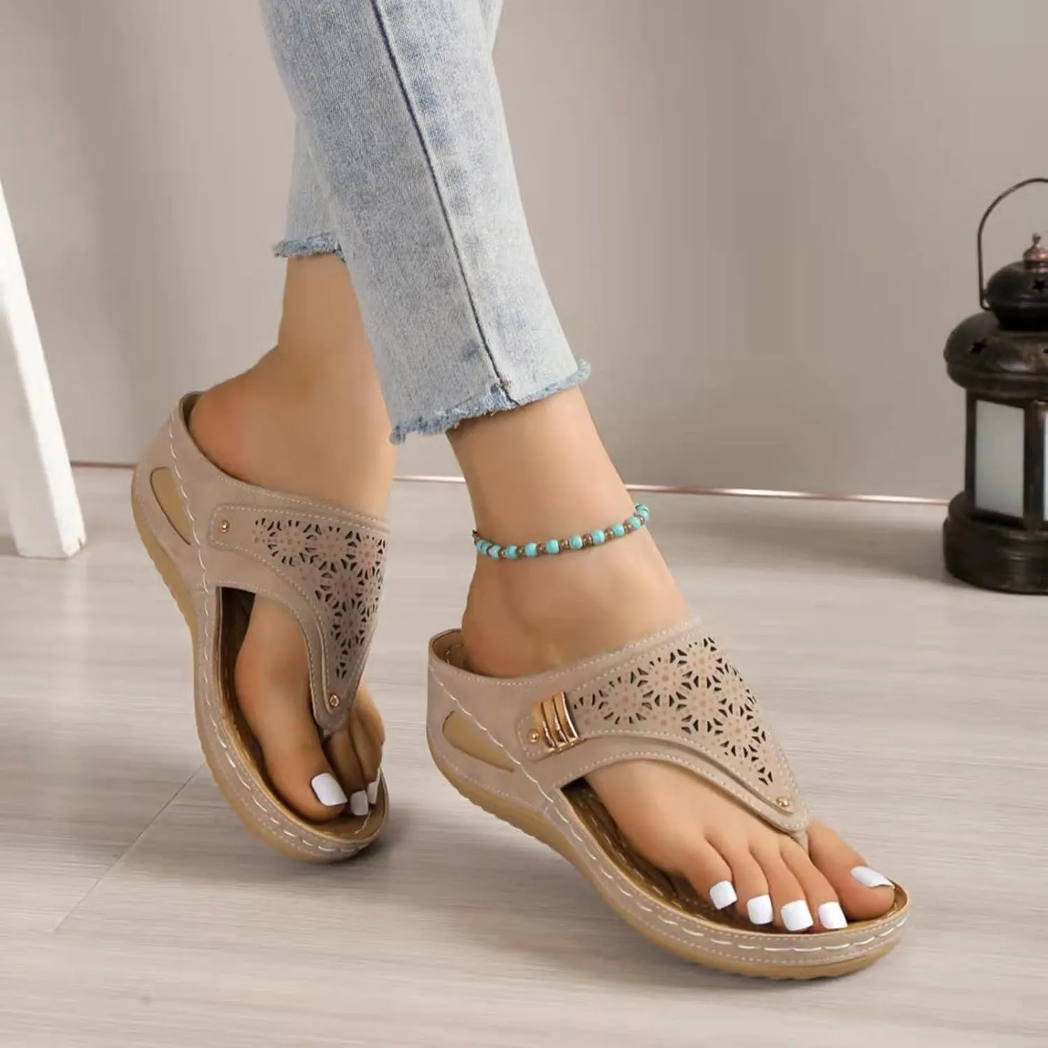 Orthopedic Sandals for Women Arch Support Wild Womens Comfortable Walking Sandals Orthopedic Flats Wide Sandals Women Comfortable Dressy Silver Womens Slip N Walking Shoes Womens Heel Sandals