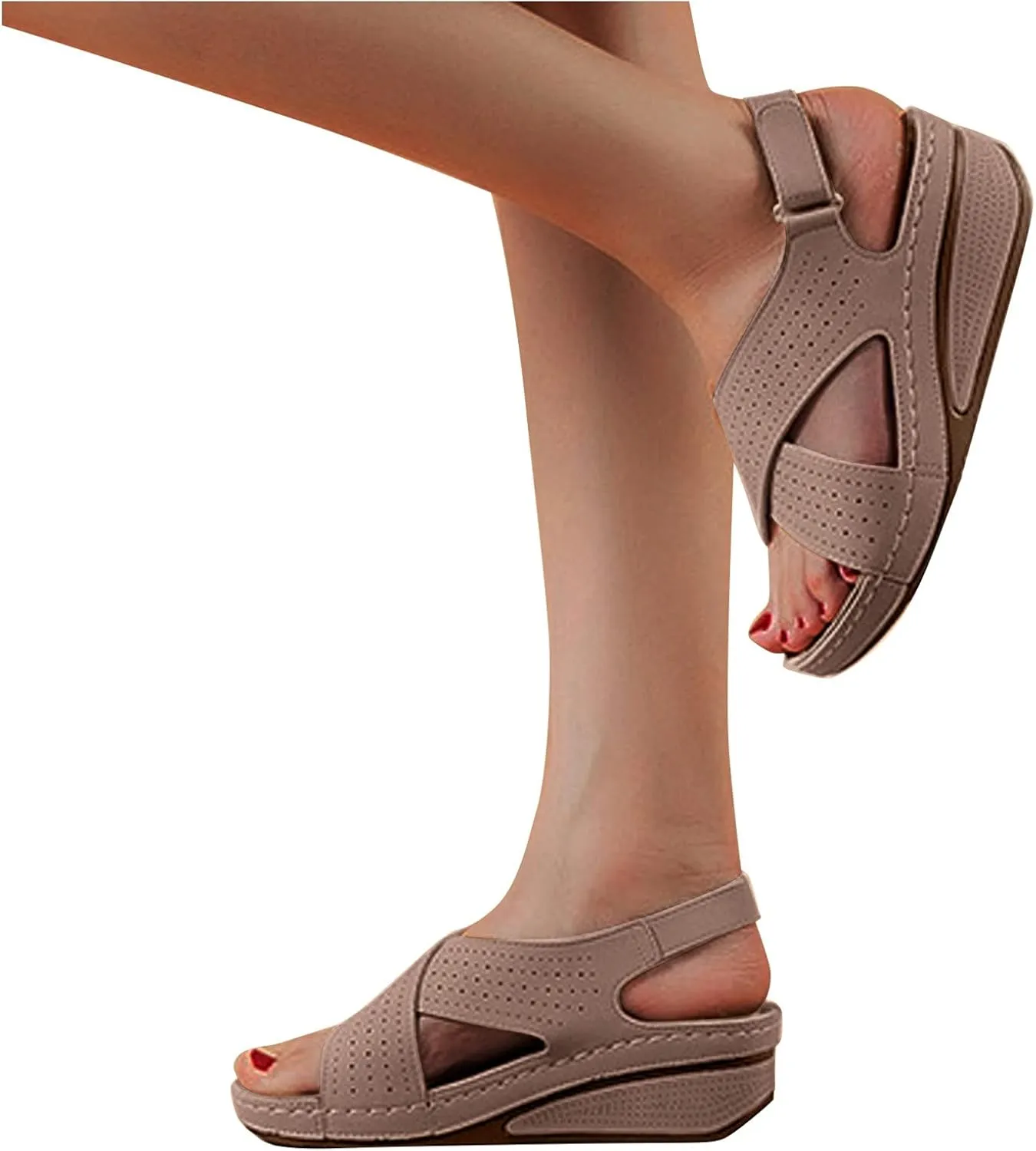 Orthopedic Sandals for Women Arch Support Wild Womens Comfortable Walking Sandals Orthopedic Flats Wide Sandals Women Comfortable Dressy Silver Womens Slip N Walking Shoes Womens Heel Sandals