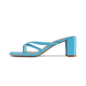 RAID Stephany Block Heeled Mule in Blue