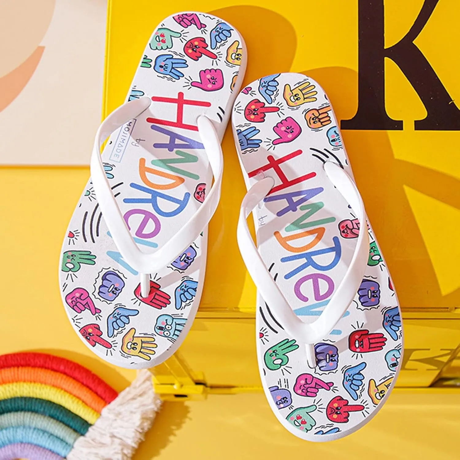 Slippers Woman Men and Women Flat Sandals Fashion Beach Toe Herringbone Slippers Indoor Flip Flops Women Cushion