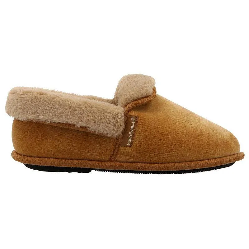 Soft Style By Hush Puppy Fur Top Lua Slippers - Tan