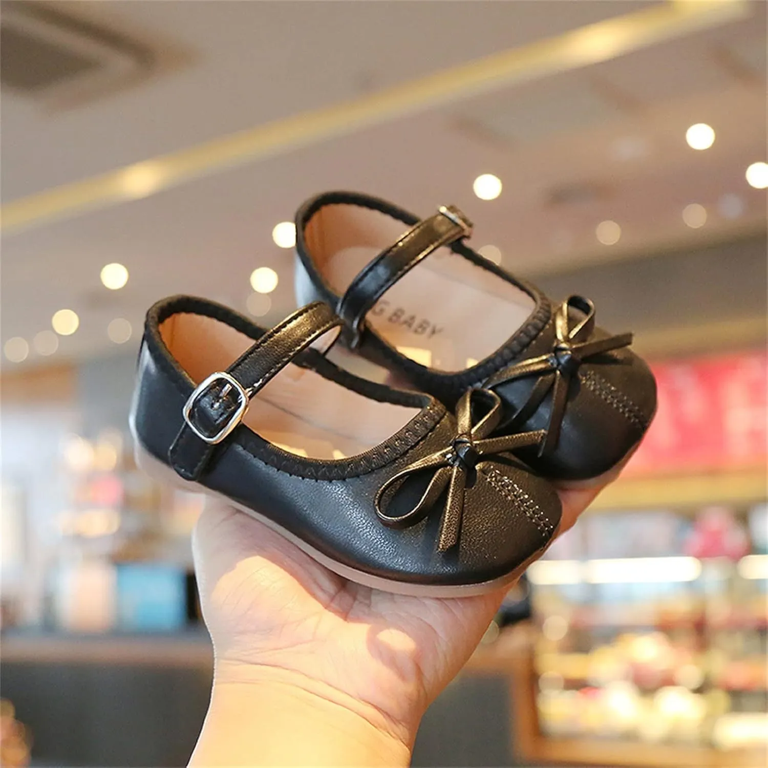 Summer and Autumn Girls Boots Cute Flat Solid Color Bow Buckle Casual and Comfortable 9t Girls Shoes