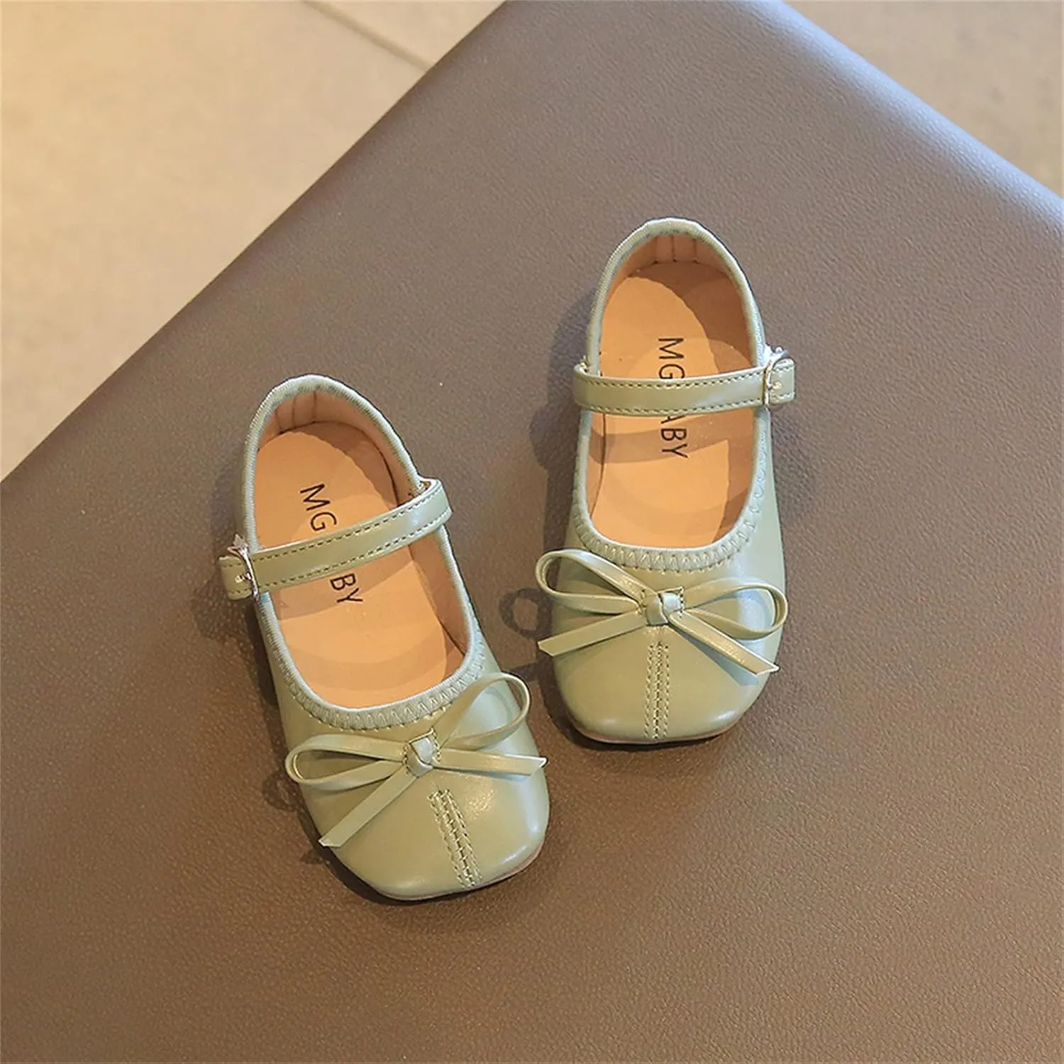 Summer and Autumn Girls Boots Cute Flat Solid Color Bow Buckle Casual and Comfortable 9t Girls Shoes