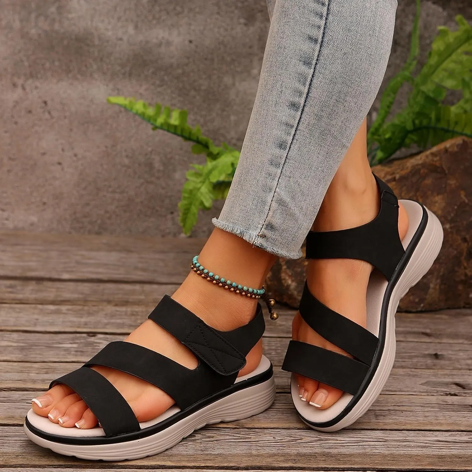 Summer Sandals For Womens 2025 Trendy Comfortable Walking Cute Sandals Casual Beach Vacation Shoes For Women