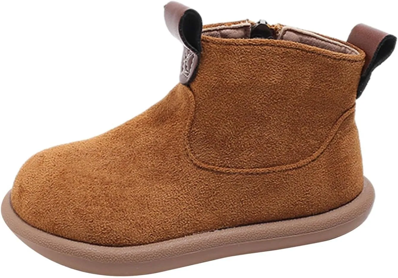 Toddler Boys Girls Cowboy Ankle Boots Side Zipper Non Slip Comfortable Soft Rubber Platform Booties Riding Shoes
