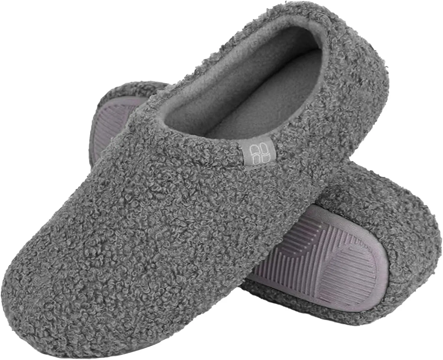Unisex Fuzzy Curly Memory Bombas Slippers Closed Back Bedroom House Shoes Indoor Soft Comfy Warm Loafer Slippers