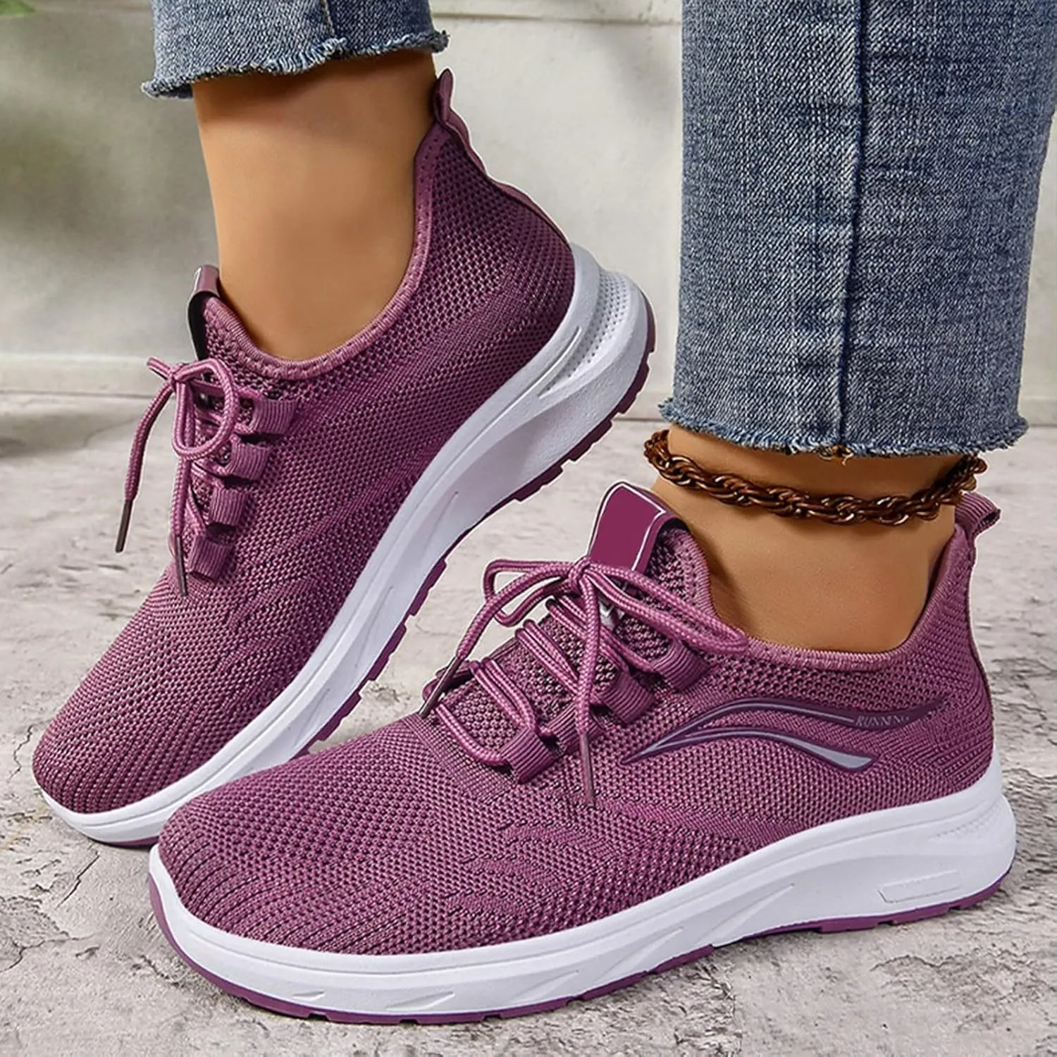 Women Wide Toe Box Shoes Wide Width Sneakers Running Shoes Non-Slip Tennis Breathable Walking Athletic Sneakers