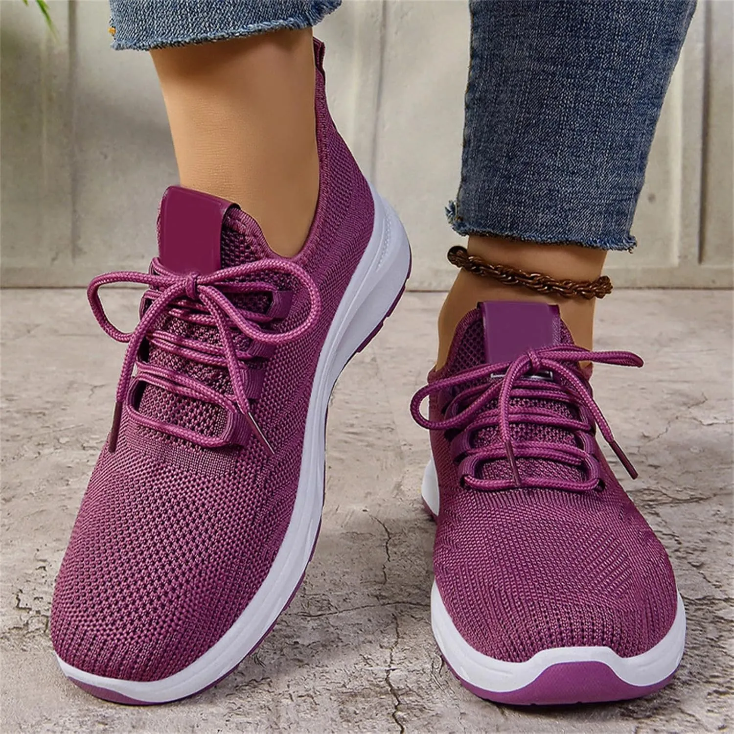 Women Wide Toe Box Shoes Wide Width Sneakers Running Shoes Non-Slip Tennis Breathable Walking Athletic Sneakers
