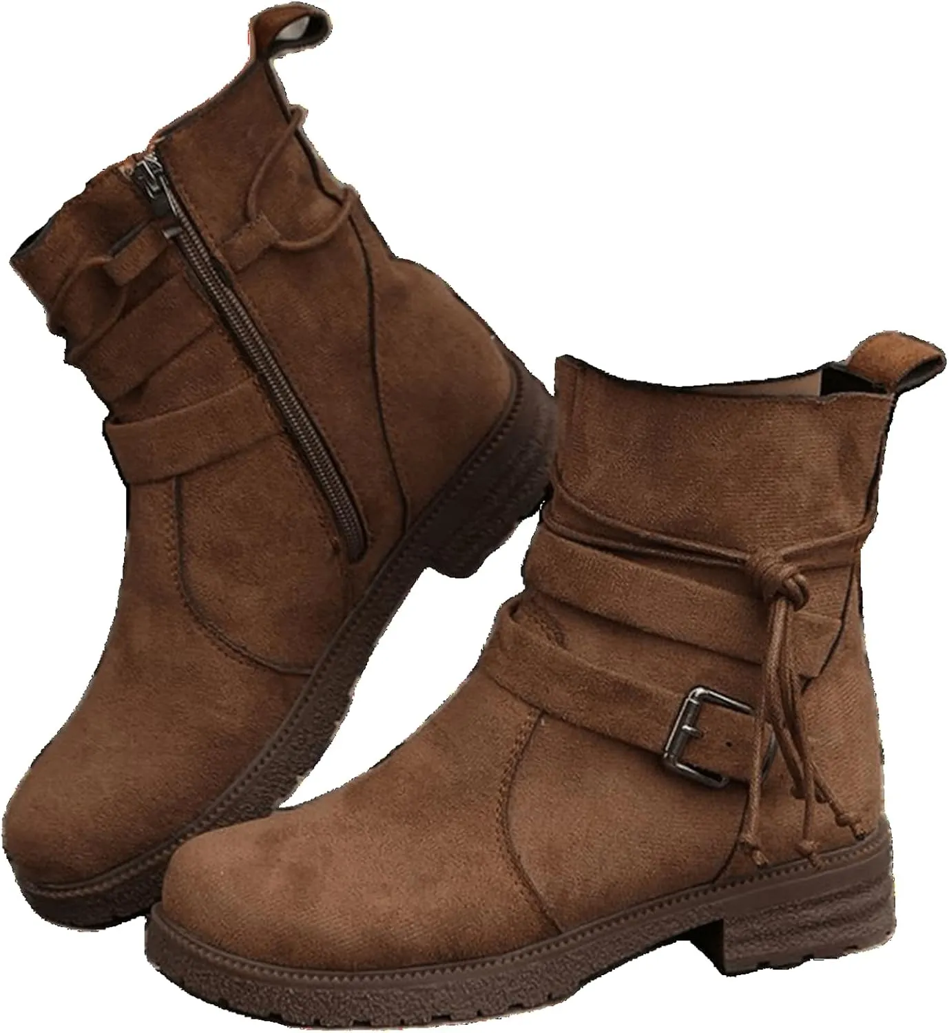 Womens Dress Bo_ots Low He_el Comfortable Combat bo_ots Mid-Calf Military Winter bo_ot Motorcycle Biker Ankle bo_oties