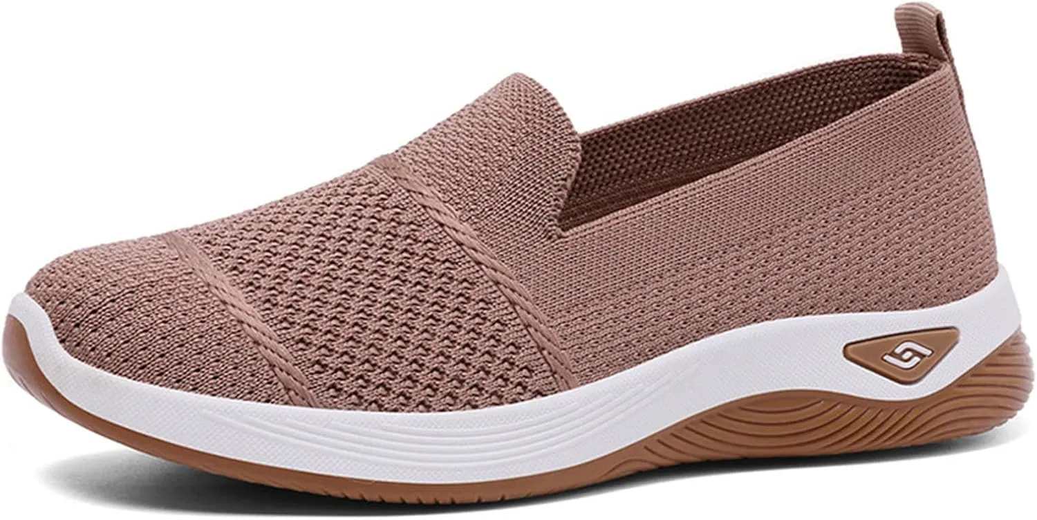 Women's Mesh Flats Shoes Breathable Slip on Shoes Casual Comfort Shoe Plus Size Trendy Shoes Walking Flats Shoe