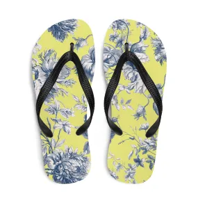 Yellow & Navy Tolie Flip-Flops