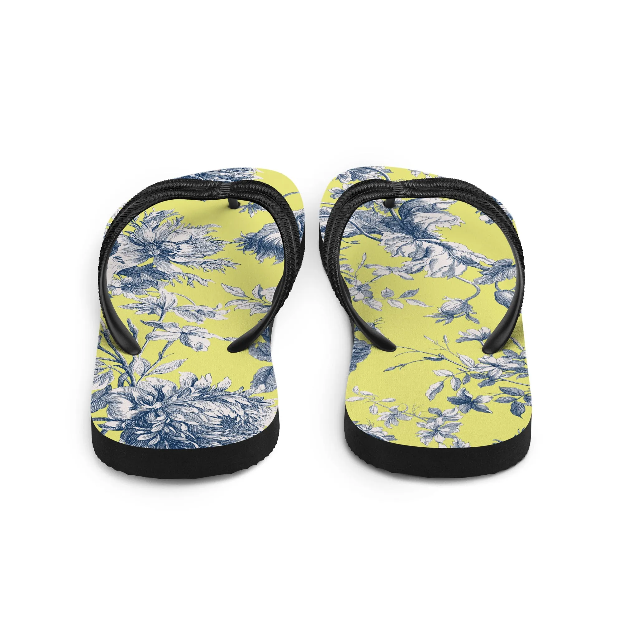 Yellow & Navy Tolie Flip-Flops